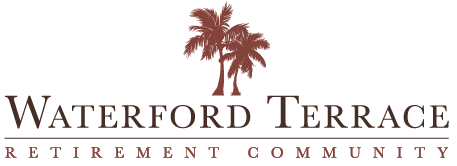 A logo for Waterford-Terrace Retirement Community. Description generated by AI